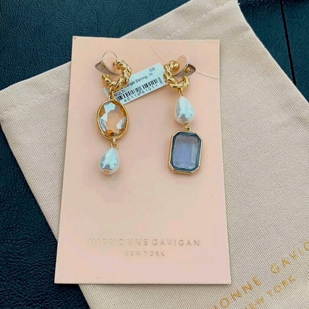 Mignonne Gavigan - Leonie Dangle Gem Gold Tone